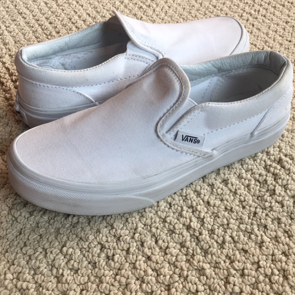Vans Kids Class Skate Slip On White Size 2.5